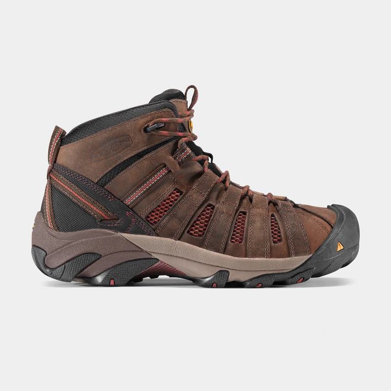 Keen Flint Mid Steel Toe - Erkek Iş Botu - Kahverengi/Siyah - Türkiye (120968RIC)